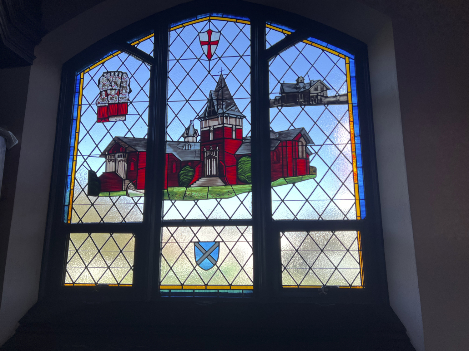 The Dune Church window donated by the trustees of St. Andrew's Dune Church.  DANA SHAW