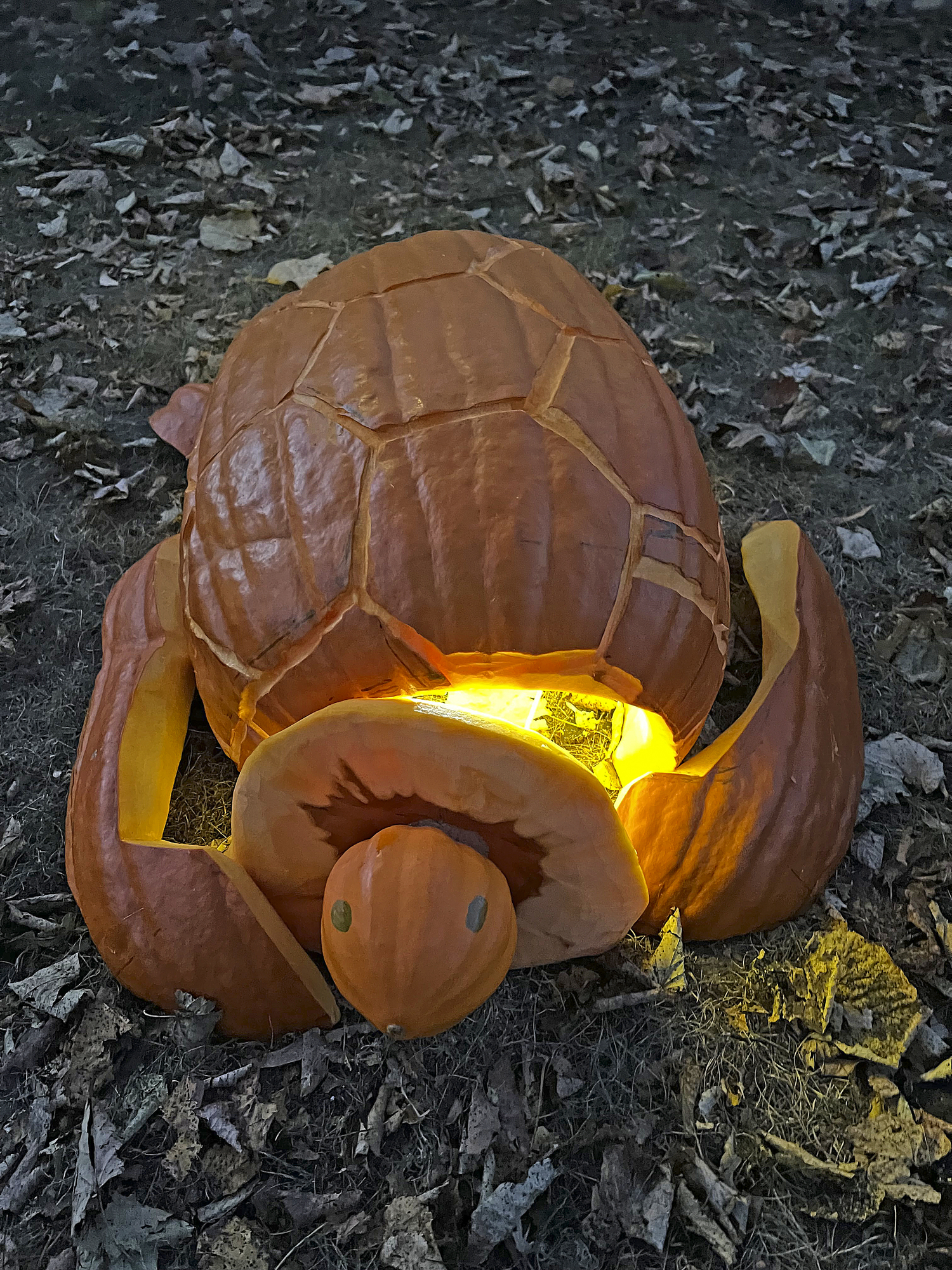 Carvings at the Bridgehampton Lions Club contest on Monday evening.