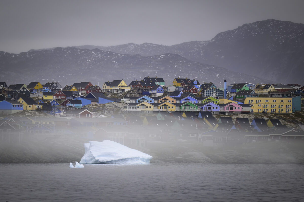 Ilulissat in fog.    MARIANNE BARNETT