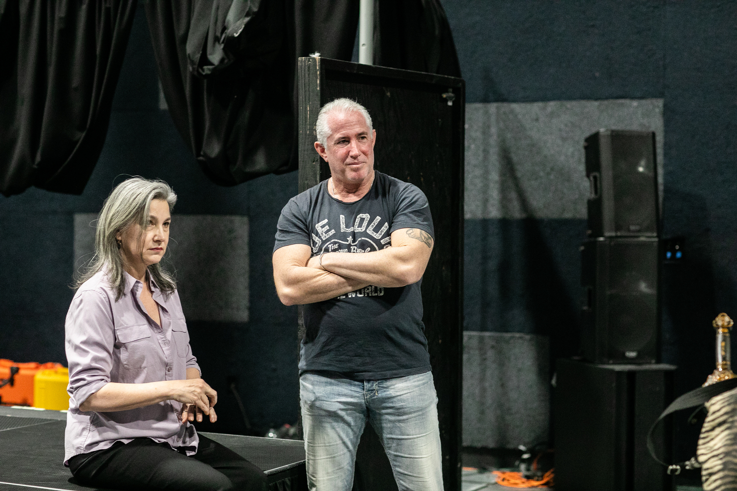 Andrea Harum Schiavoni and improv coach Scott Baker are actors in 