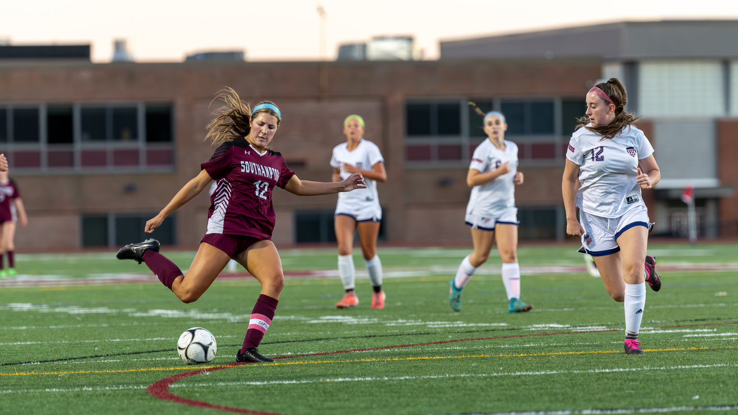 Southampton senior Vivienne Archer pulls up to take a shot.   SOUTHAMPTON SCHOOL DISTRICT/RON ESPOSITO