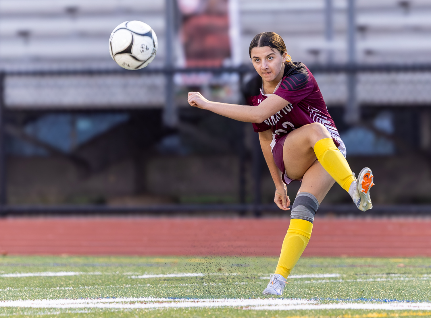 Southampton freshman Isabella Glorioso sends the ball.   SOUTHAMPTON SCHOOL DISTRICT/RON ESPOSITO