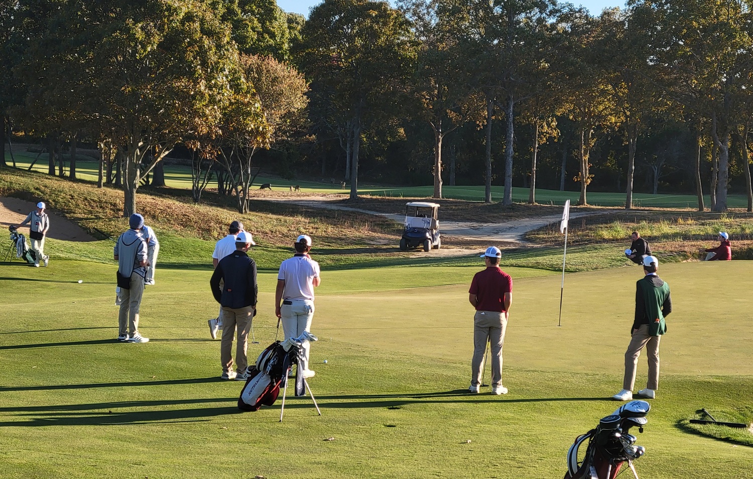 The first group wrapping things up on 17.   DREW BUDD