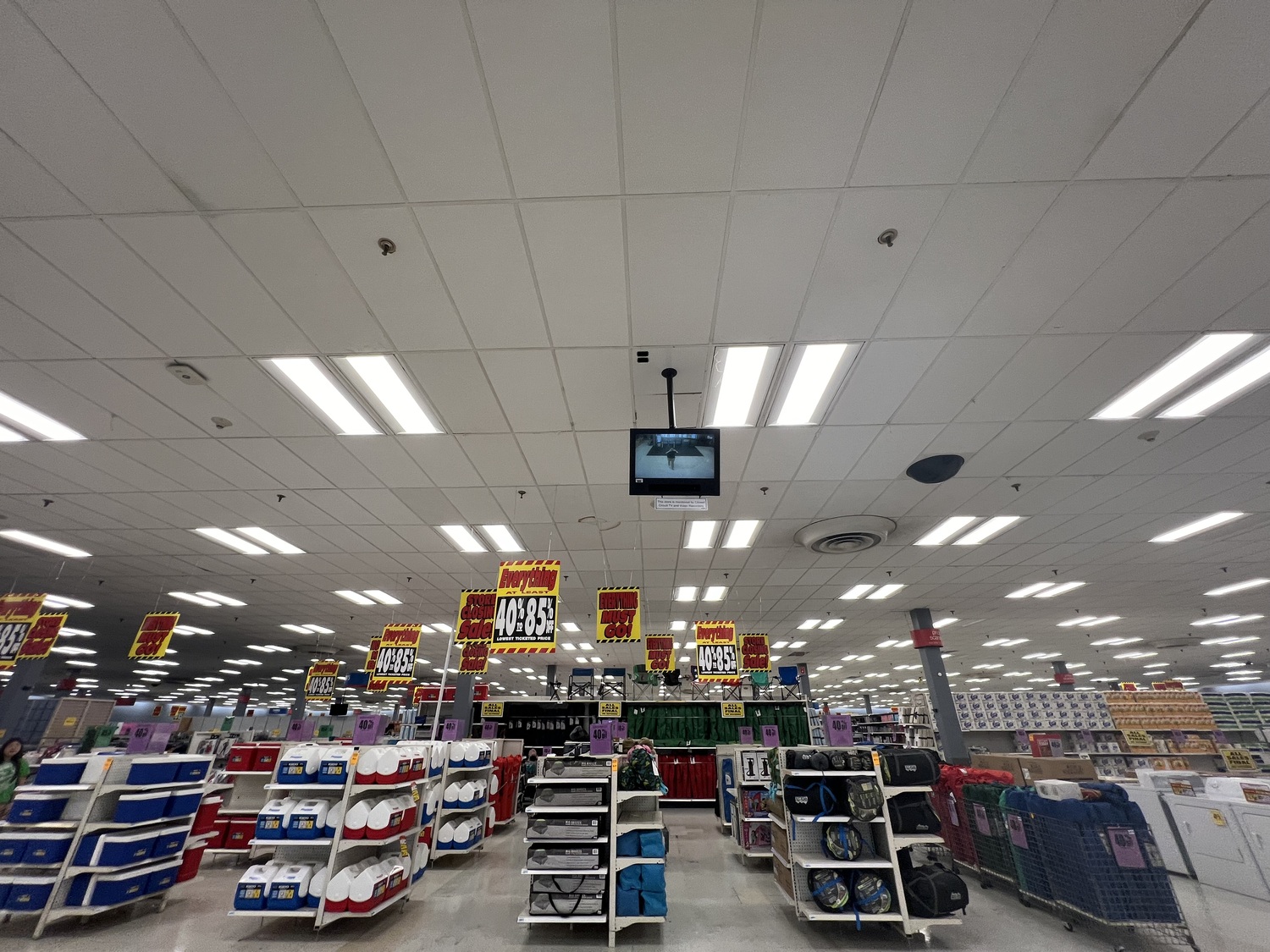 Merchandise waits for bargain hunters at the Kmart in Bridgehampton Commons. DANA SHAW PHOTOS