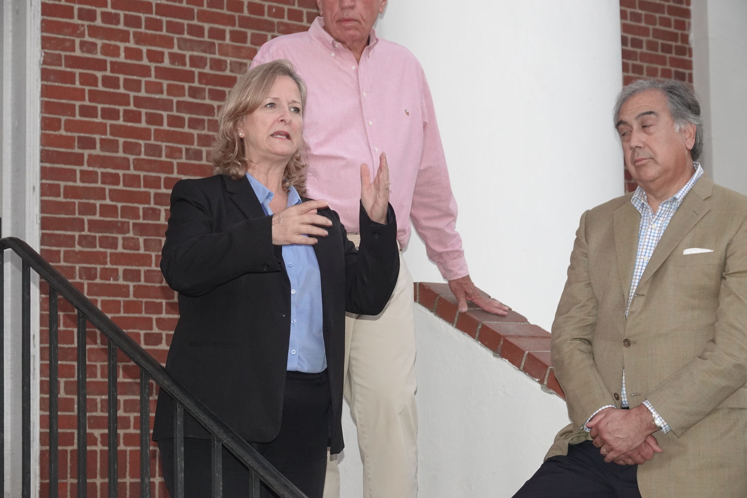 Members of Southampton Town's Civil Service union, the CSEA, protested Supervisor Maria Moore's decision to give raises to non-union employees in the 2025 budget, while union workers will only receive the raises they are guaranteed in the current union budget. The workers said Moore said she should have given them additional raises. Moore said she plans to address union salary levels when the next union contract is negotiated next year. MICHAEL WRIGHT
