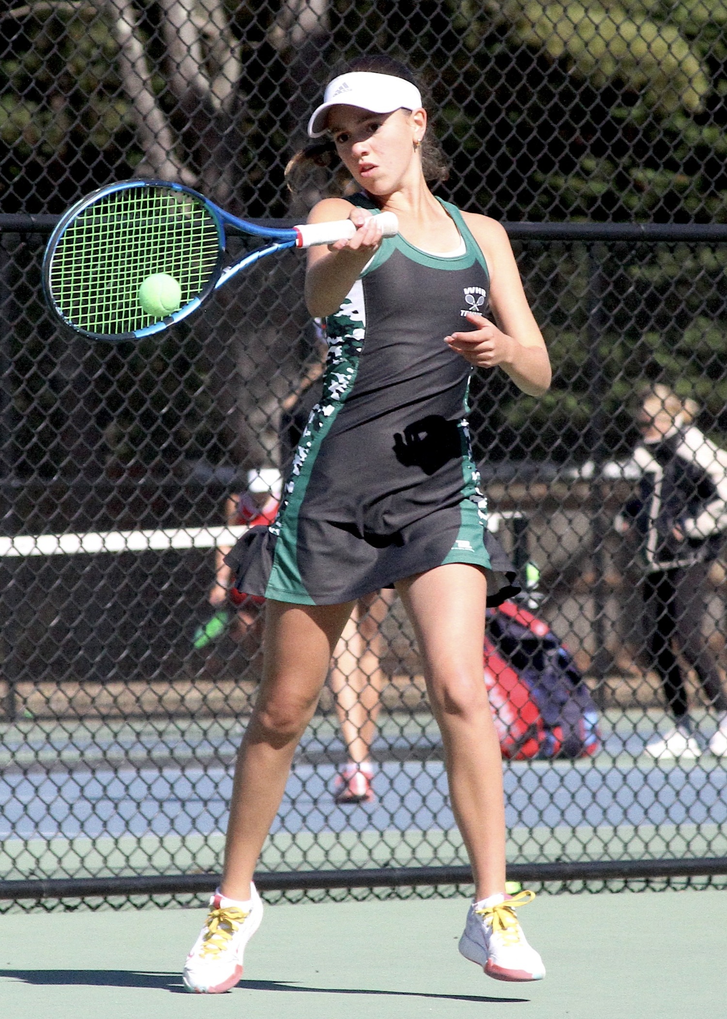 Senior Matilda Buchen connects with the ball. DESIRÉE KEEGAN