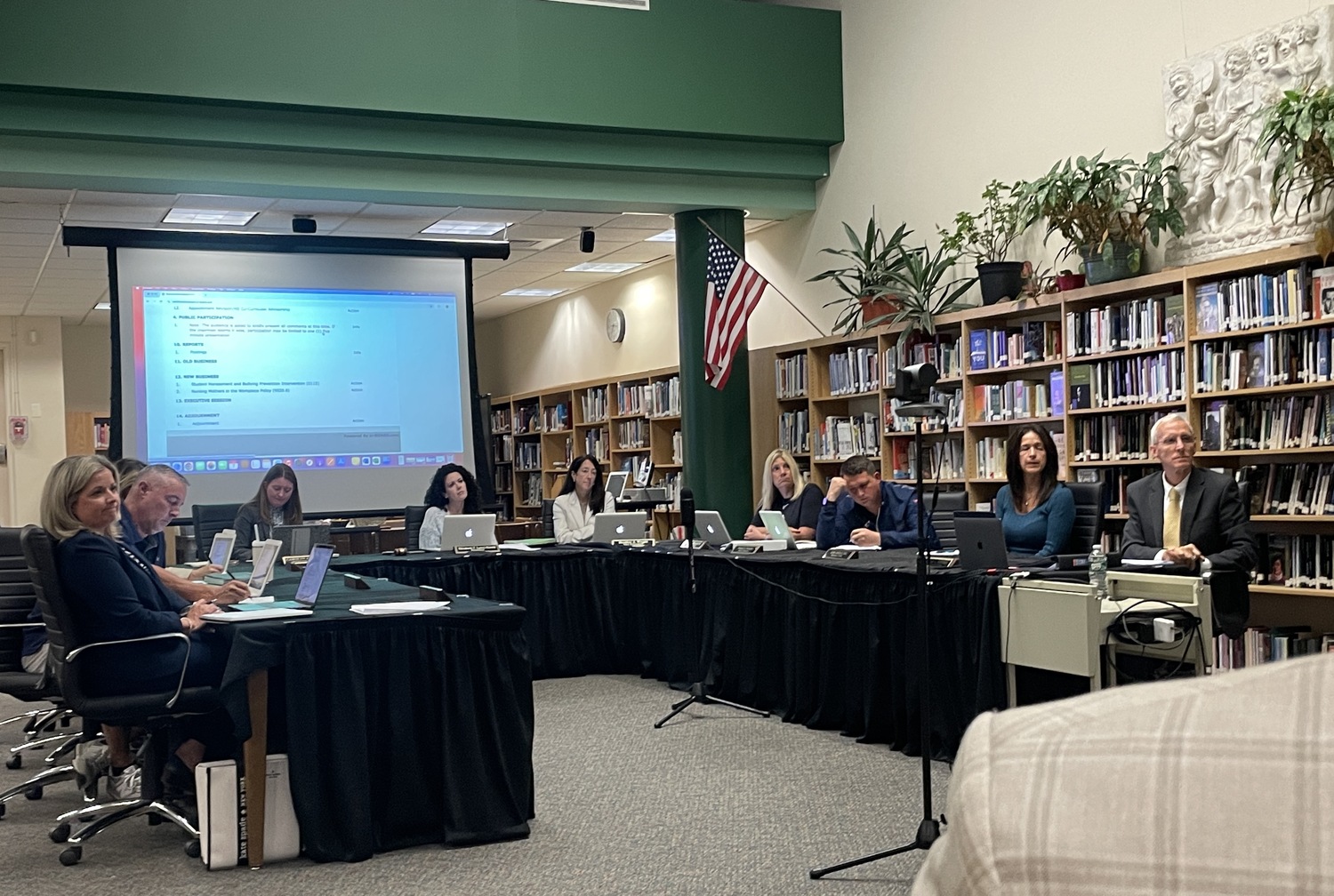 Westhampton Beach's board of education listens to public comments October 7. DESIRÉE KEEGAN