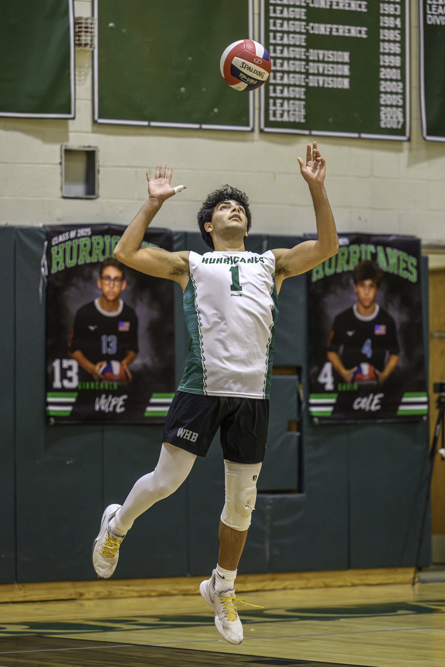 Senior outside hitter Mustafa Gulsen serves. MARIANNE BARNETT