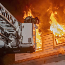 Firefighters battled a blaze that destroyed a Main Street building in downtown Westhampton Beach on Friday morning. More than a dozen people, including several children, were asleep in apartments on the second floor of the building. WESTHAMPTON BEACH FIRE DEPARTMENT