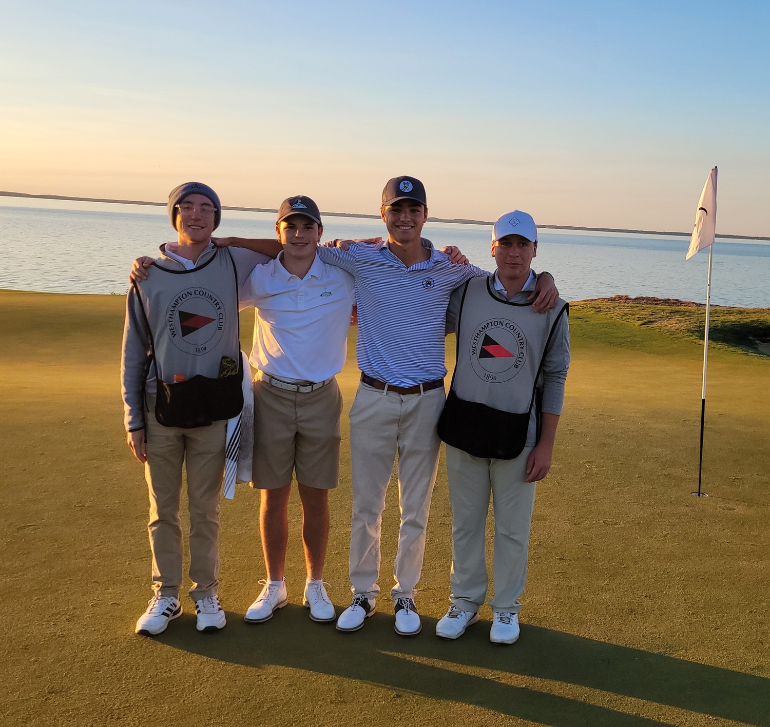 Westhampton Beach was represented by Nick Borruso, left, Zach Berger, Owen Jessop and Reid Groth.   DREW BUDD