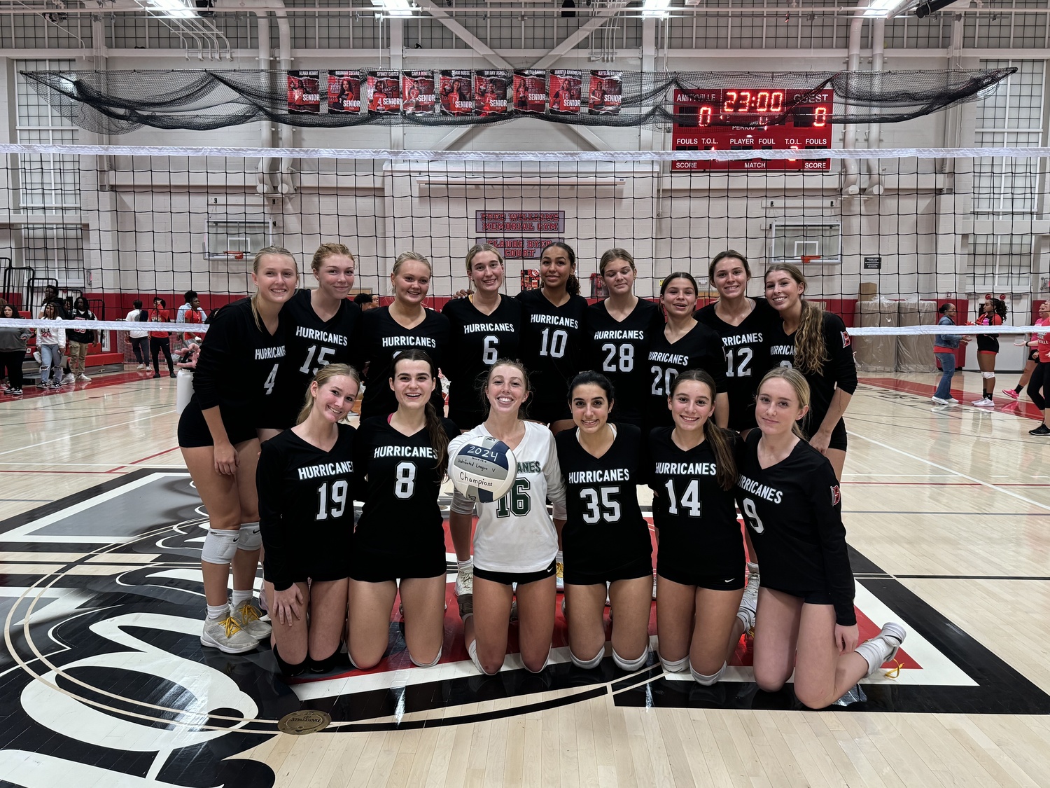 Westhampton Beach's girls volleyball team, which won the League V title, completed an undefeated league season for the first time since 2016. KIRSTEN METT