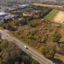 Southampton Town plans to purchase 3.8 acres of undeveloped land off Montauk Highway just east of Southampton Village, and across the street from Pumpkintown, to be used for an affordable housing project. MICHAEL WRIGHT