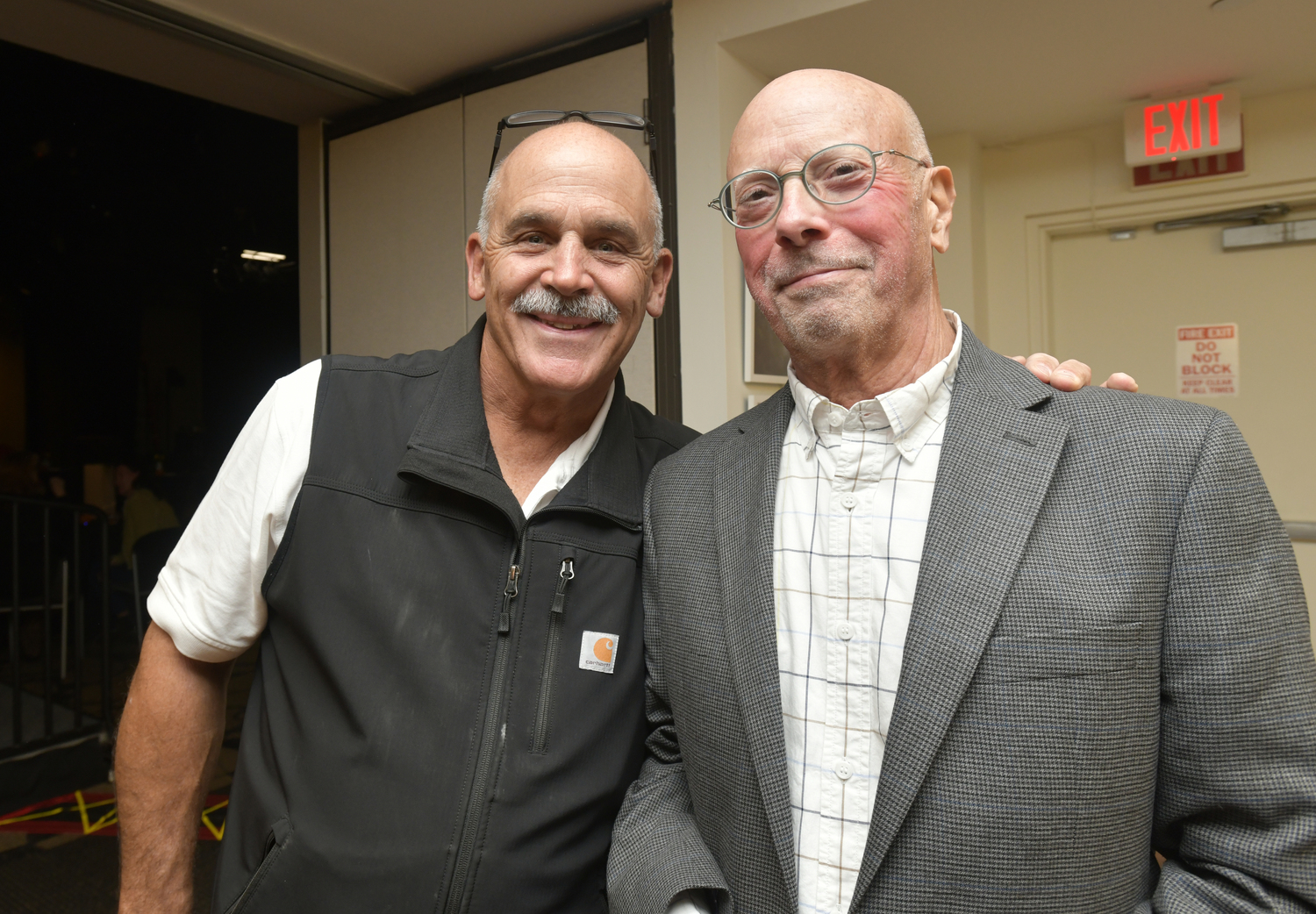 Mark Hannan and Southampton Village Trustee Len Zinnanti at the Southampton Rotary Club's kick-off cocktail party for SouthamptonFest on Friday night at the Southampton Cultural Center.  DANA SHAW