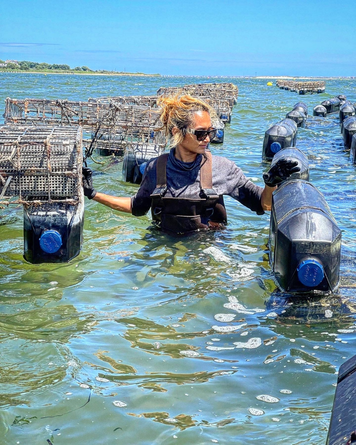 An oyster grower from Great Gun Oyster Co., one of the participants in Long Island Oyster Week. COURTESY LONG ISLAND OYSTER GROWERS ASSOCIATION