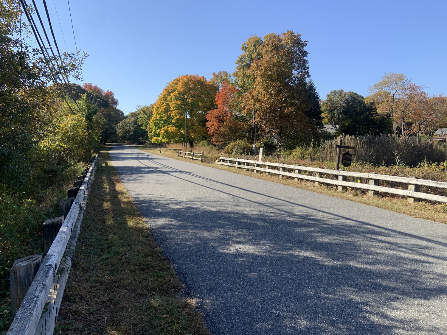 North Haven Village plans to place a speed hump on Sunset Beach, just south of Ryder Pond, as part of a traffic-calming effort. STEPHEN J. KOTZ