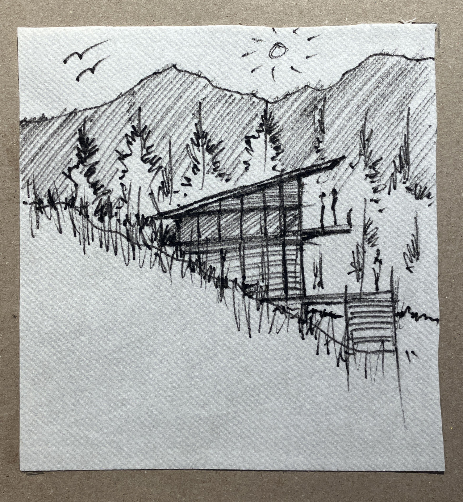 AIA Peconic napkin sketch