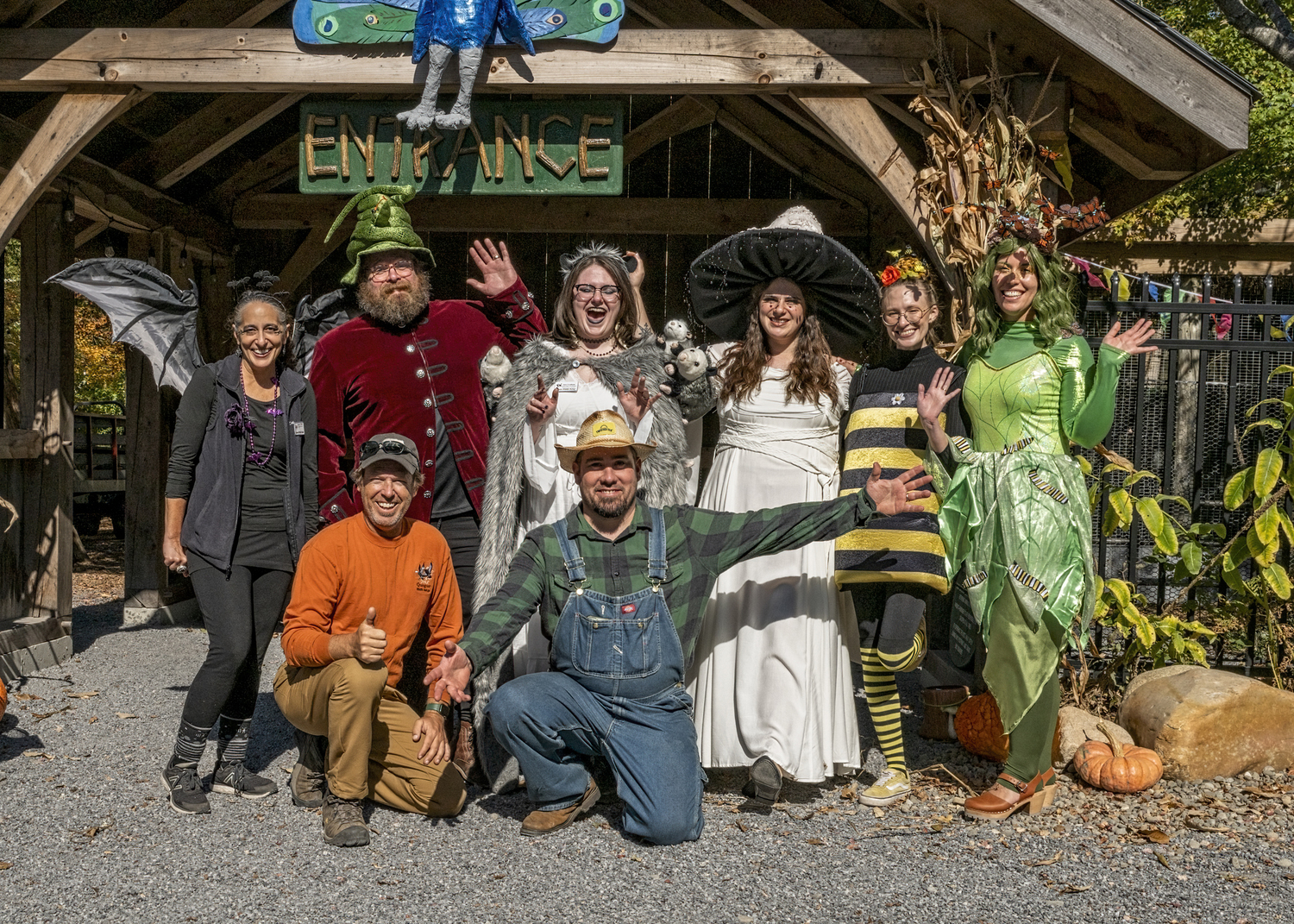 The staff of the Quogue Wildlife Refuge before the opening of Saturday’s Enchanted Forest event. The refuge will repeat the event on Saturday, October 26. It will be open to children ages 2 to 7 with an adult. Reservations are required. Please register online or call 631-653-4771 to reserve an arrival time between 12:00 and 1:30 PM. Costumes are encouraged.    JOHN NEELY