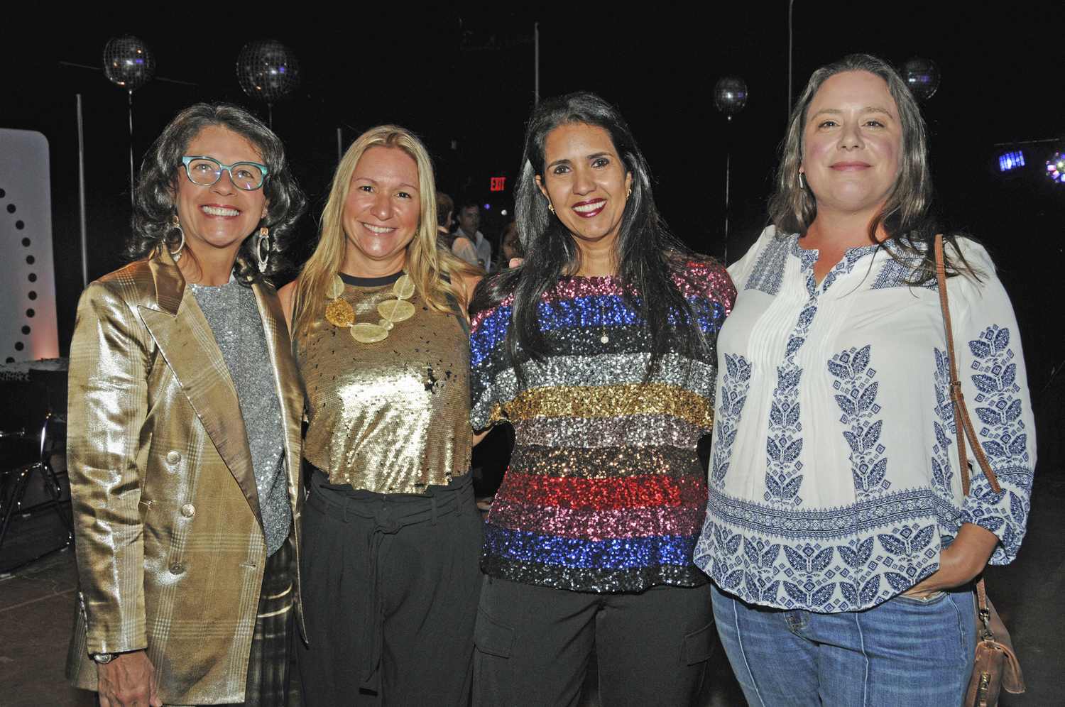 Andrea Turbier and Christina Mello da Silva with honorees Alessandra Grangeiro and Kathryn Menu at the 3rd Annual Guardians of the Galaxy Gala to benefit Our Fabulous Varity Show at LTV on Saturday night.  RICHARD LEWIN