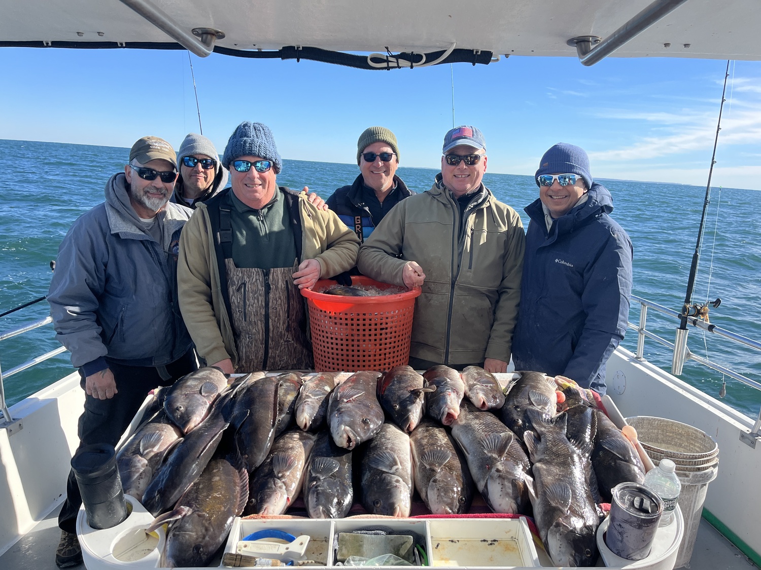 A crew of local anglers made quick work of a limit of blackfish aboard the Double D. CAPT DAN GIUNTA