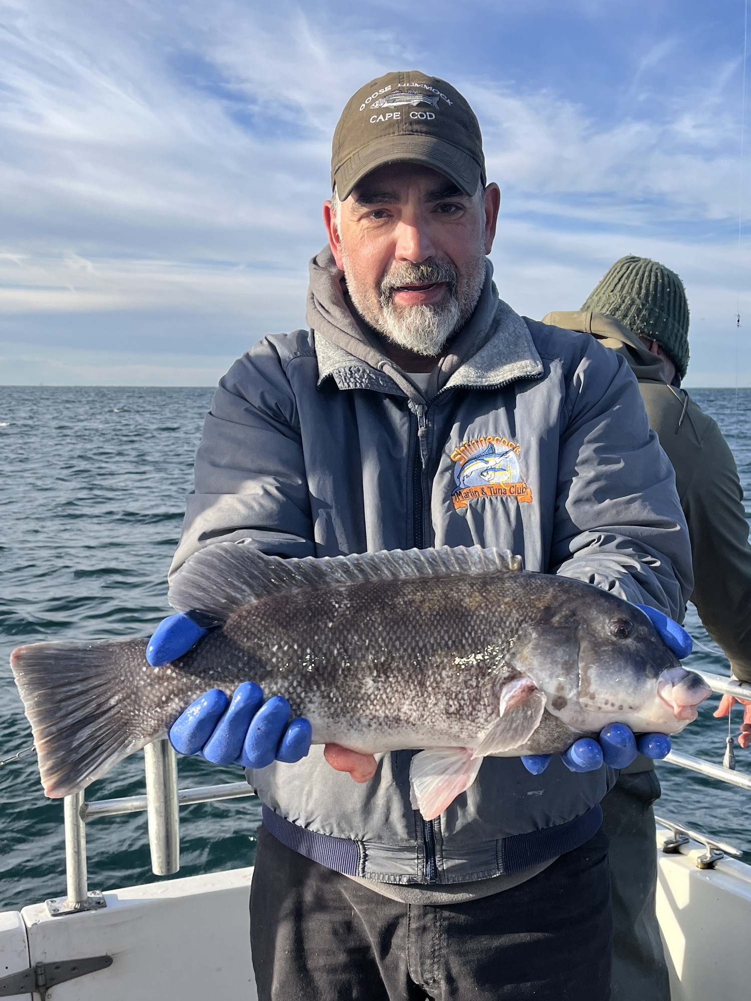 Bert Ruscitto and a nice blackfish caught aboard the Montauk charter boat Double D recently. CAPT DAN GIUNTA