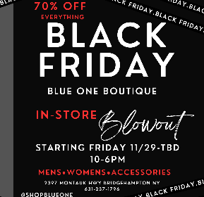 BLUE ONE BLOWOUT SALE EVENT