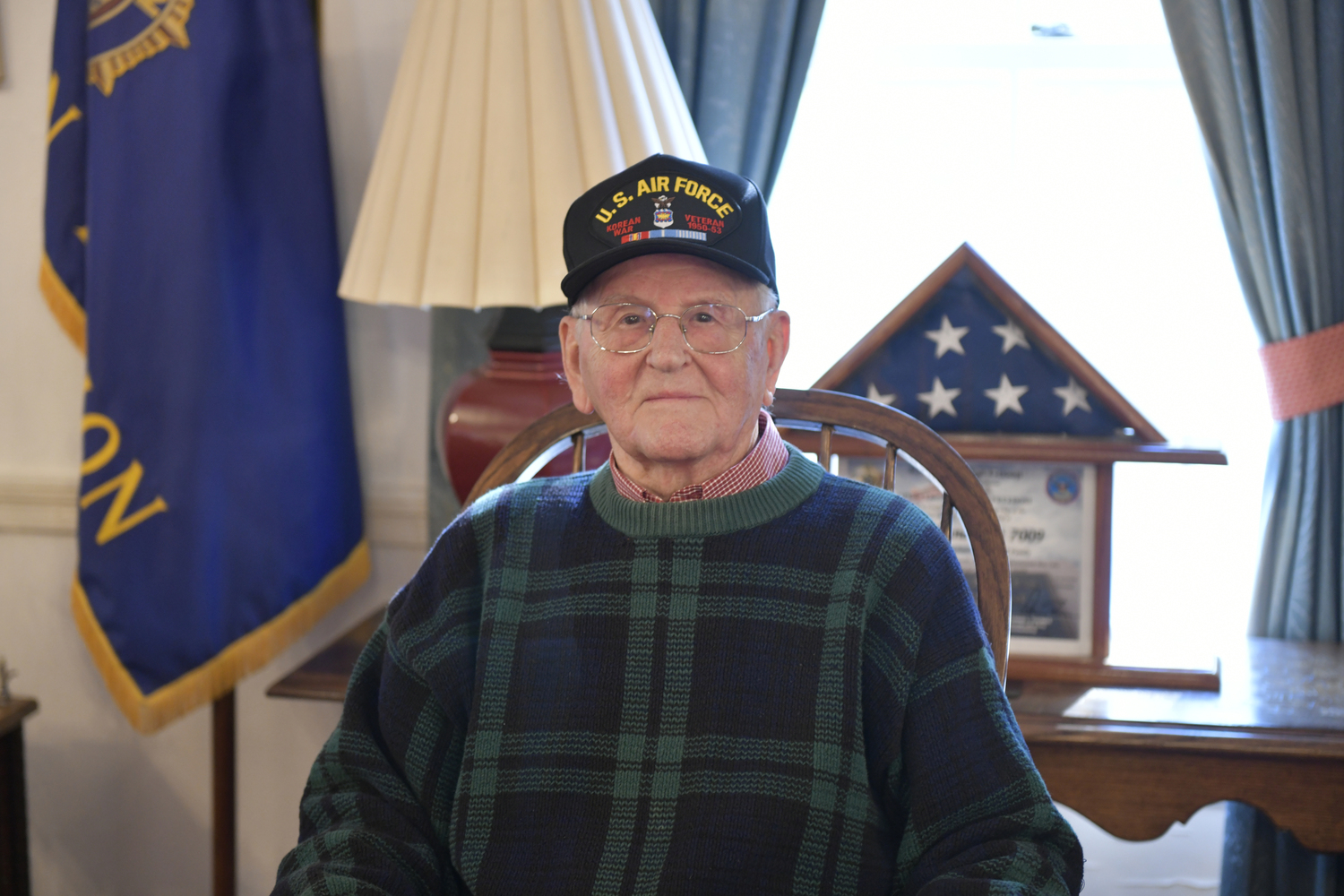 Eastern Long Island Chapter of the Korean War Veterans President Stanley Penske at the final meeting of the chapter on Saturday at Veterans Hall in Southampton Village. Mr. Penske is one of the last three members.   DANA SHAW