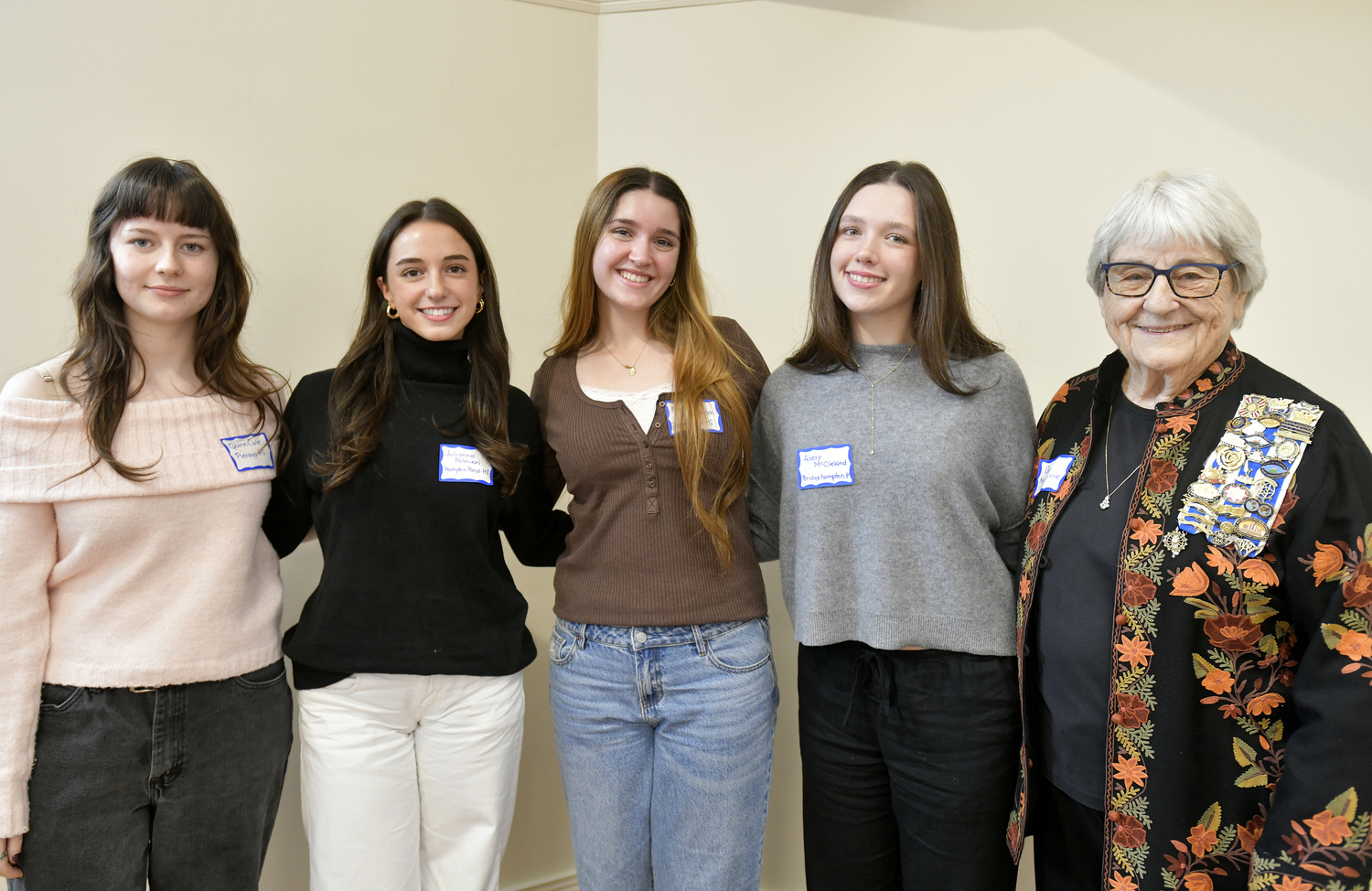 The Southampton Colony Chapter of the National Daughters of the American Revolution recently named the local high school students who earned the Good Citizen