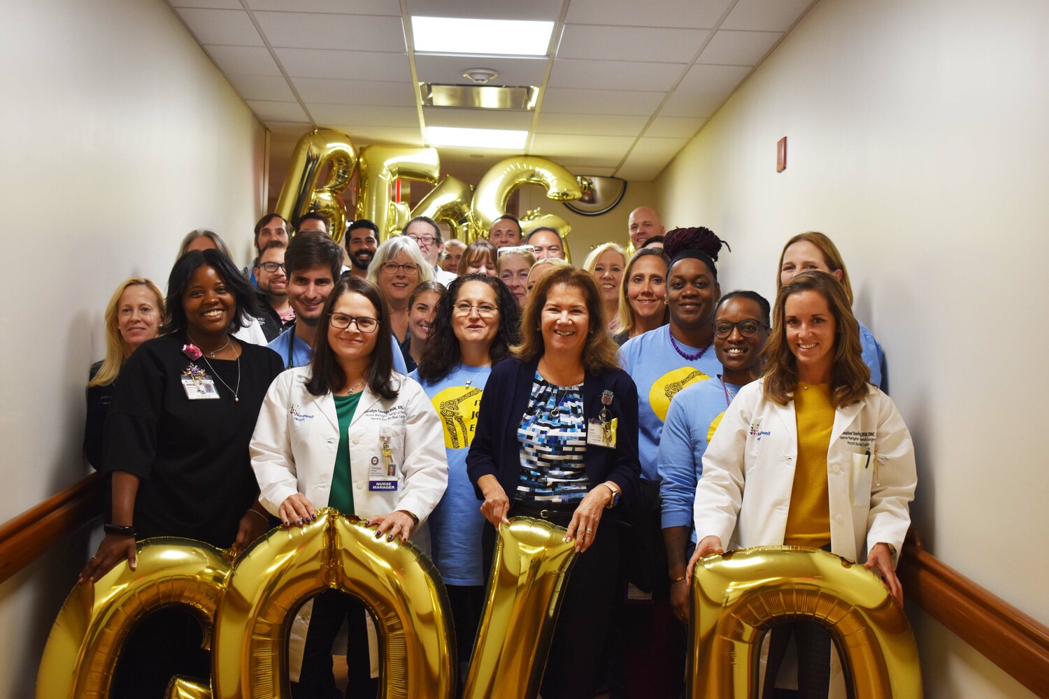 Peconic Bay Medical Center has received a Gold Level Beacon Award for Excellence by the American Association of Critical-Care Nurses. The award specifically honored the orthopedic team in Surgical Pavilion 1 for providing the highest level of individualized patient care and elevating the health of the Eastern Suffolk County community.
The Beacon Award for Excellence honors hospital units with an exceptional track record of patient outcomes and that have exhibited strong leadership structures, staffing management, professional development and use of evidence-based practices. The Gold Level is the highest achievement for the Beacon Award for Excellence, and Peconic Bay Medical Center’s SP1 was the only medical-surgical unit in New York State to achieve this prestigious designation this year. COURTESY PECONIC BAY MEDICAL CENTER