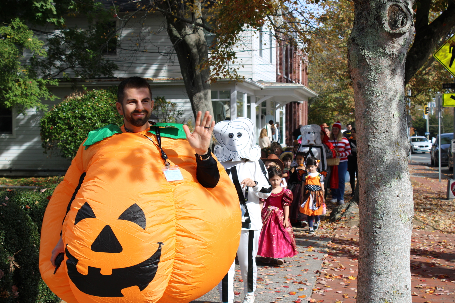 In the spirit of Halloween, Bridgehampton School elementary students paraded through the heart of Bridgehampton in costumes and waved to family members and local businesses. The celebration culminated in a  costume contest held during their October Student of the Month assembly.  COURTESY BRIDGEHAMPTON SCHOOL DISTRICT