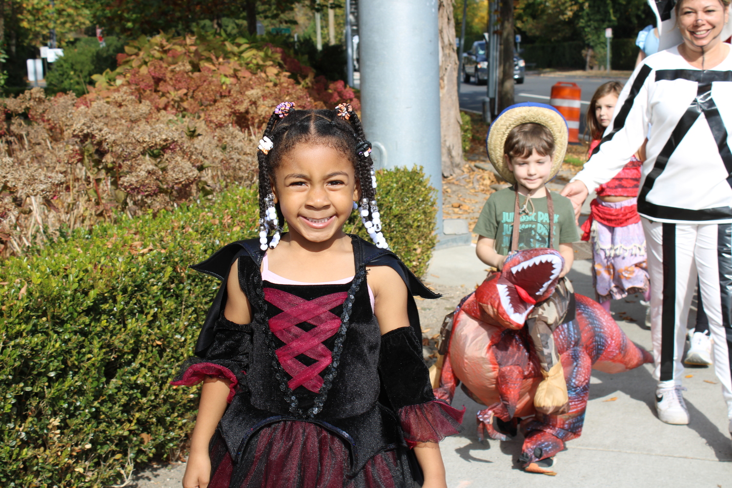 In the spirit of Halloween, Bridgehampton School elementary students paraded through the heart of Bridgehampton in costumes and waved to family members and local businesses. The celebration culminated in a  costume contest held during their October Student of the Month assembly.  COURTESY BRIDGEHAMPTON SCHOOL DISTRICT