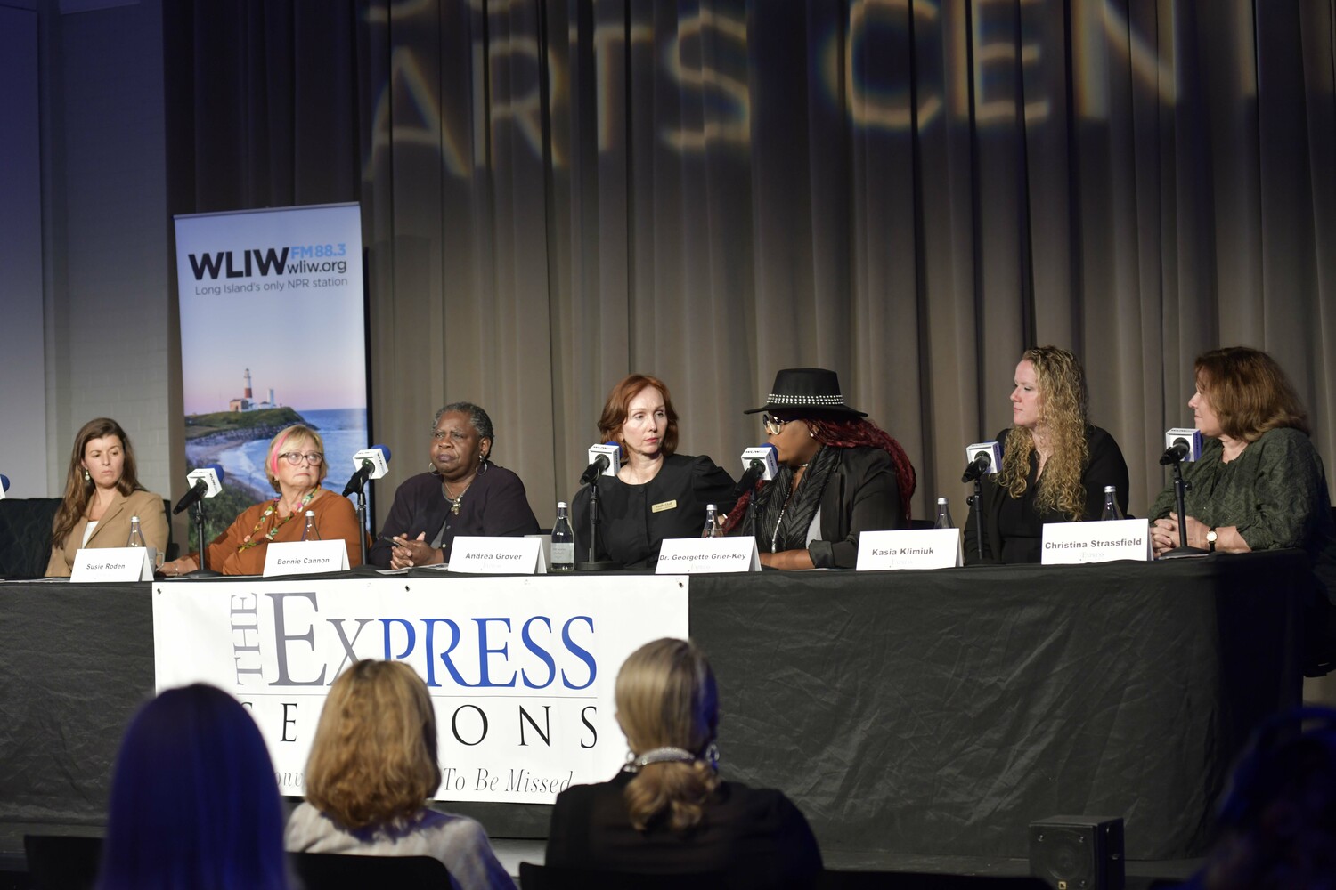 The panel at the Express Session nonprofit discussion on November 7 at the Southampton Arts Center.   DANA SHAW