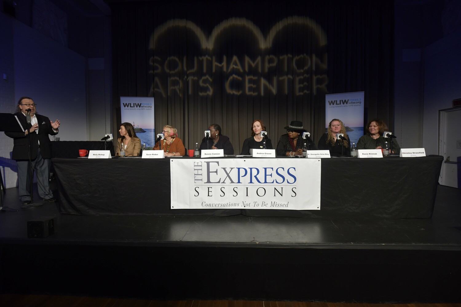 The panel at the Express Session nonprofit discussion on November 7 at the Southampton Arts Center.   DANA SHAW