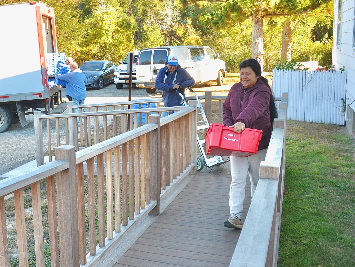 Grocery delivery at the Springs Food Pantry. KYRIL BROMLEY