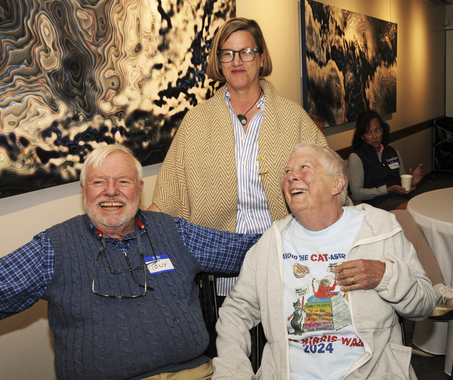 Tony Hitchcock, Julie Greene and Jean Lindgren at Saturday's 