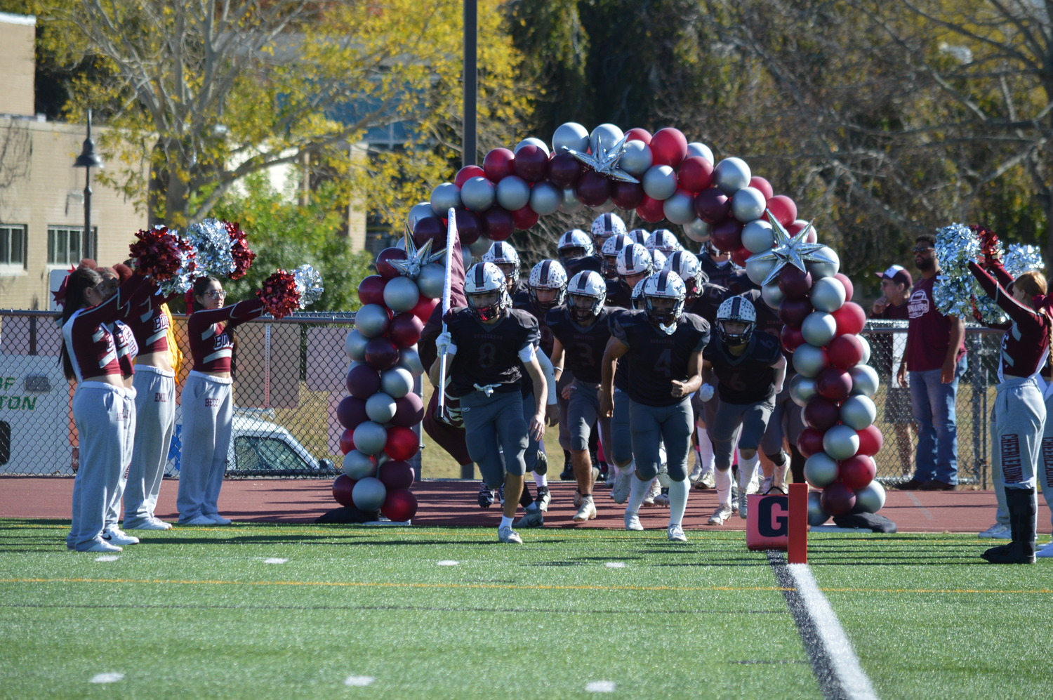 The Bonackers came out fired up before their 42-7 victory on Saturday.   GAVIN MENU