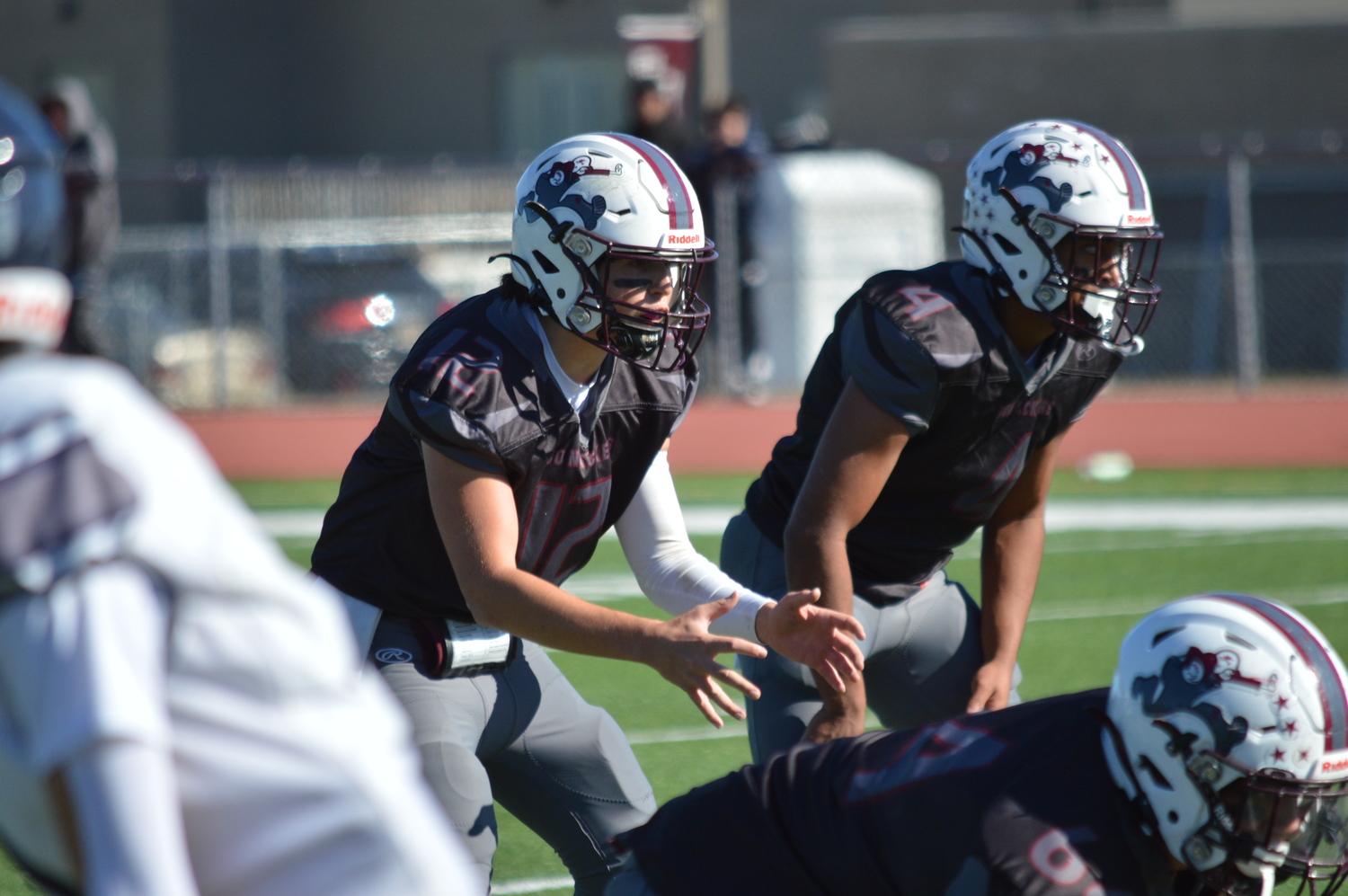 Bonac quarterback Theo Ball completed 14 of 17 pass attempts for 260 yards against Eastport-South Manor.   GAVIN MENU