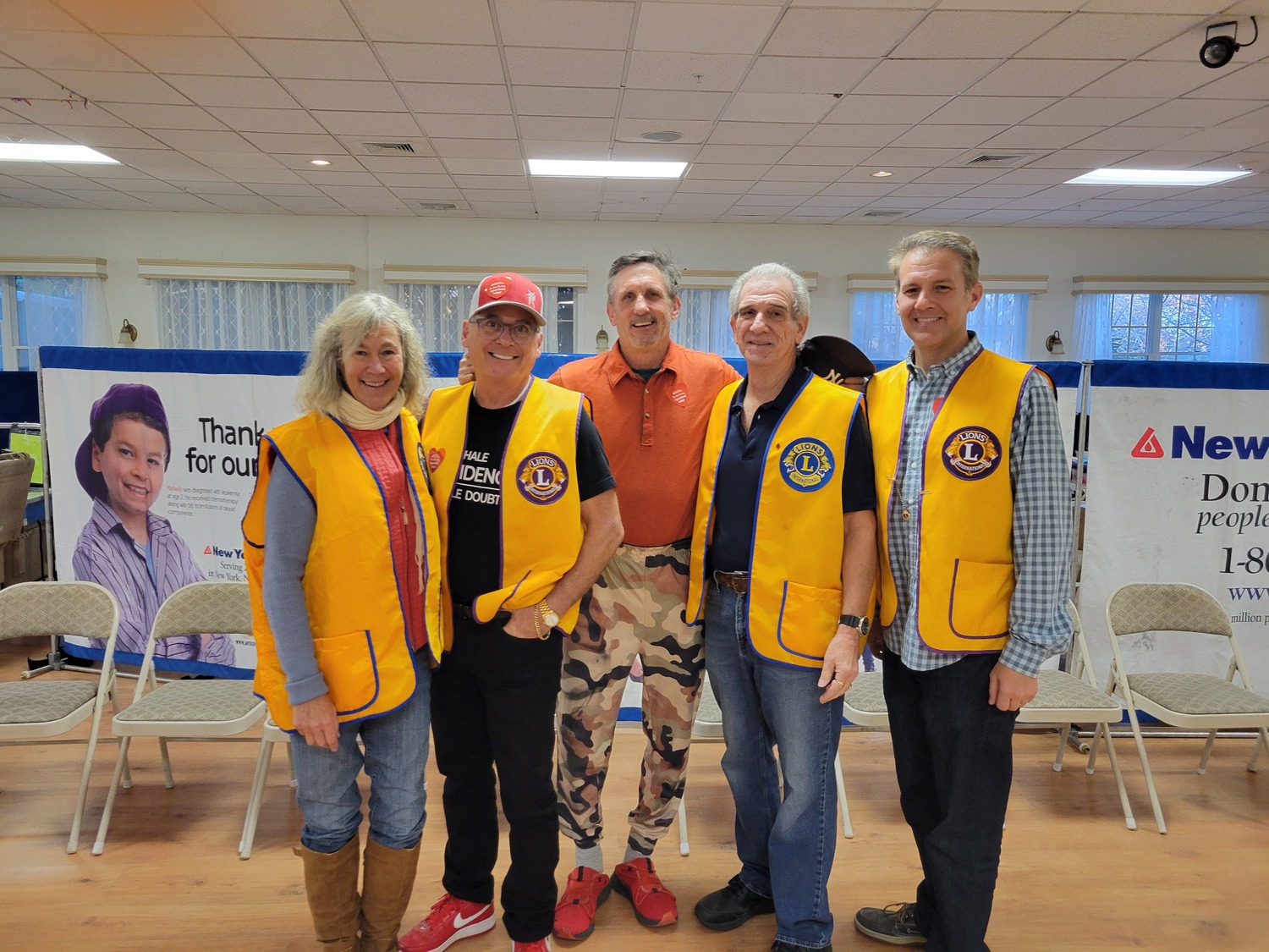 Last week the East Hampton Lions Club and the American Legion Auxiliary joined forces to host their third blood drive of the year at the
Amagansett American Legion Post #419.
After donating blood, each person was escorted by a Lions Club member to be seated at a table nearby to rest for a short while, during which the American Legion Auxiliary, represented by member Ellen Gherardi, offered the donor chicken soup, sandwiches, veggie chili, drinks and
snacks. The blood drive resulted in 115 pints of much needed blood collected. The next opportunity to donate is January 27 at the Amagansett American Legion. COURTESY EAST HAMPTON LIONS CLUB