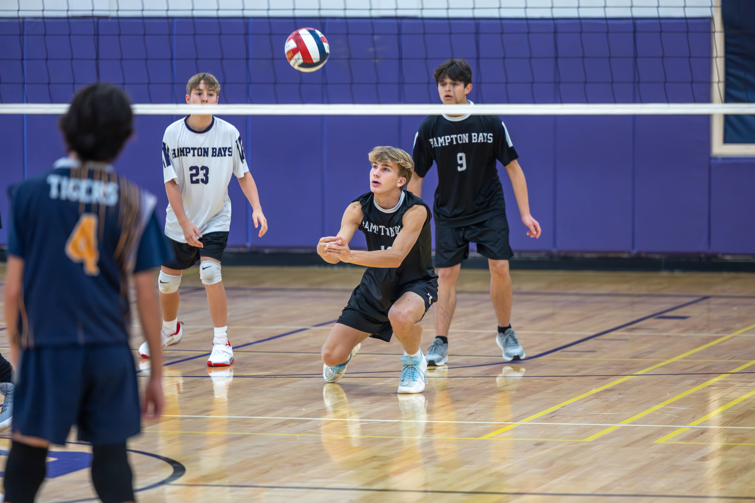 Junior Charlie Patek makes a pass. RON ESPOSITO