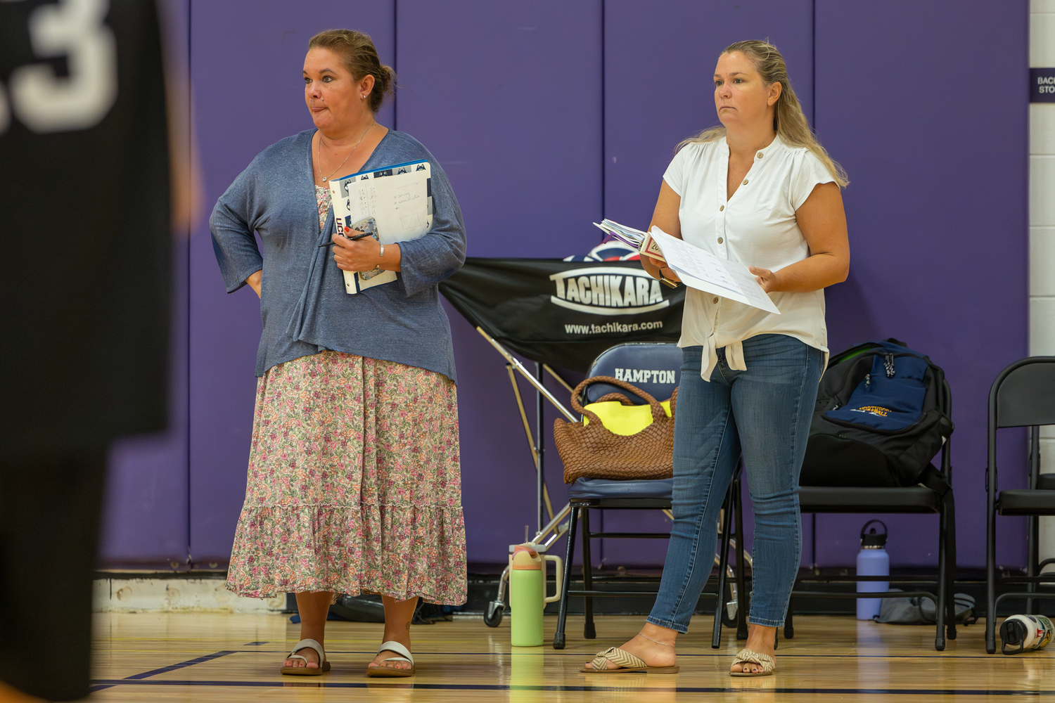 Boys volleyball coaches and sisters Kristy Stevens and Lyndsey Moran. RON ESPOSITO