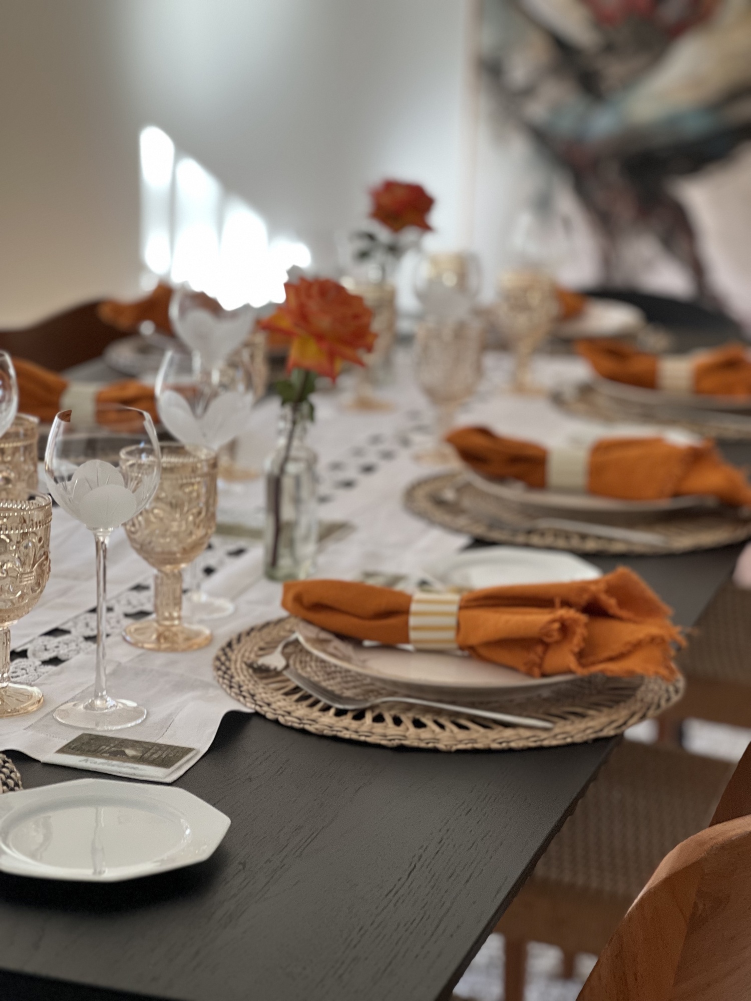 The dinner table is set for Thanksgiving. ROBYN DIEDERIKS