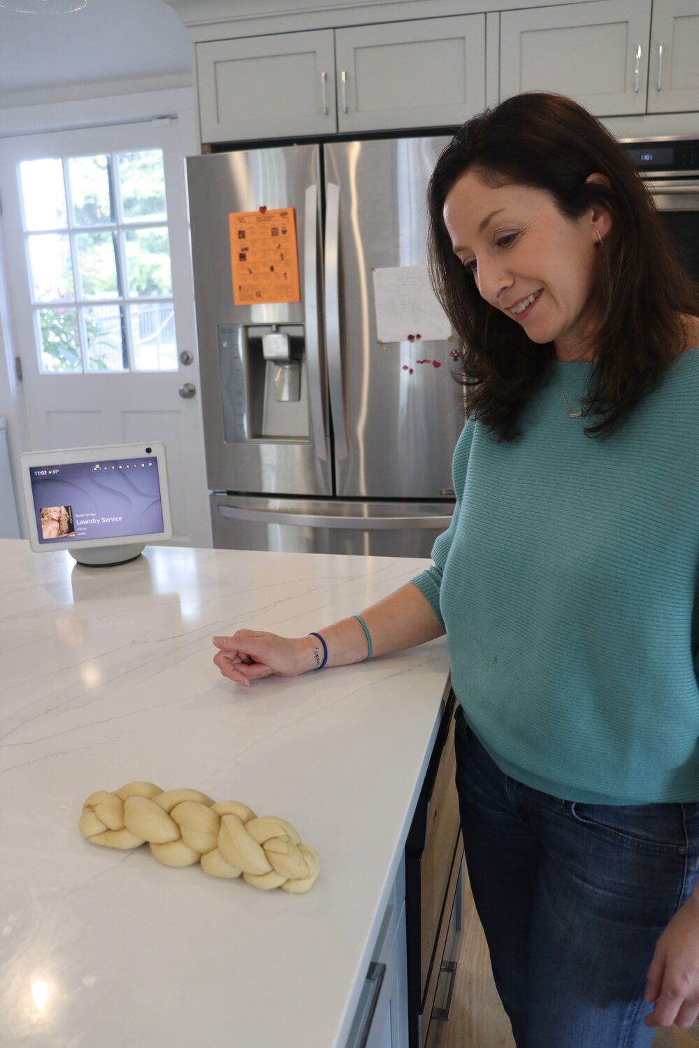 East Hampton resident Stephanie Whitehorn has started a thriving business making challah bread out of her kitchen. CAILIN RILEY