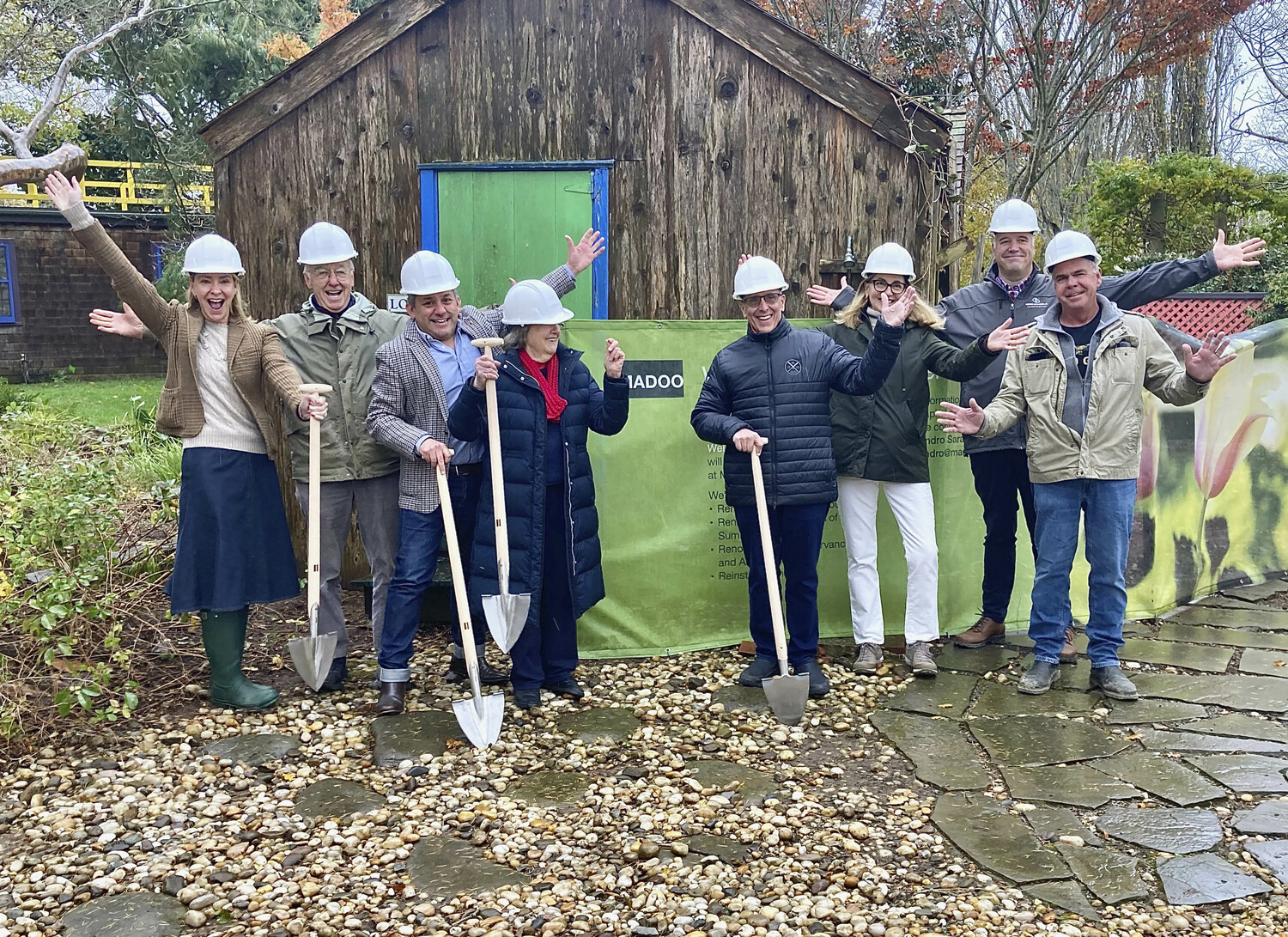 Ground was broken for a new welcome center at Madoo Conservancy on November 23. The new welcome center will open to the public on April 19 for the 2025 season. The building will have sustainable features including rain water collection and a green roof.    KYRIL BROMLEY