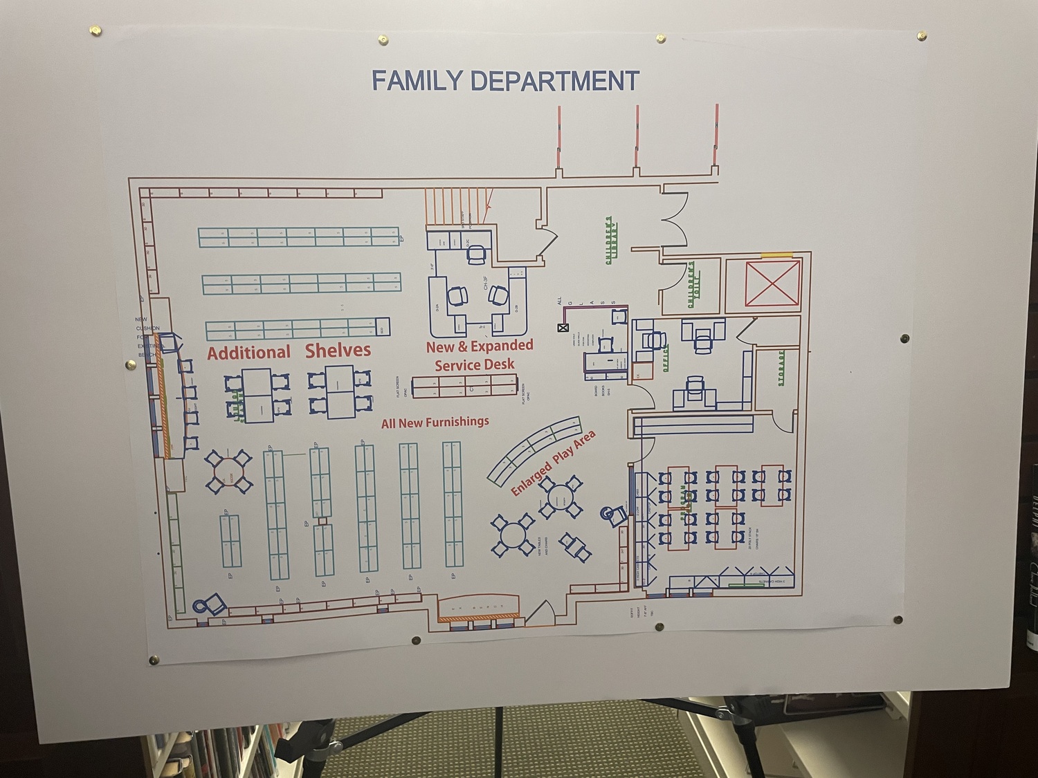 Details of the plans for the interior revitalization at Rogers Memorial Library, which is set to start in the new year and take just a few months to complete. CAILIN RILEY