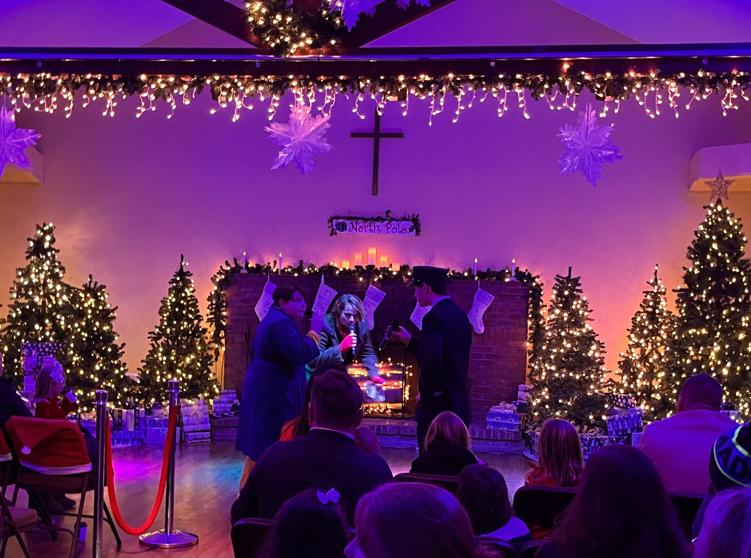 At the North Pole, ticket holders watch a live rendition of the movie showcasing some of the film's (and book's) favorite scenes in full costume. Amy Fideli photo