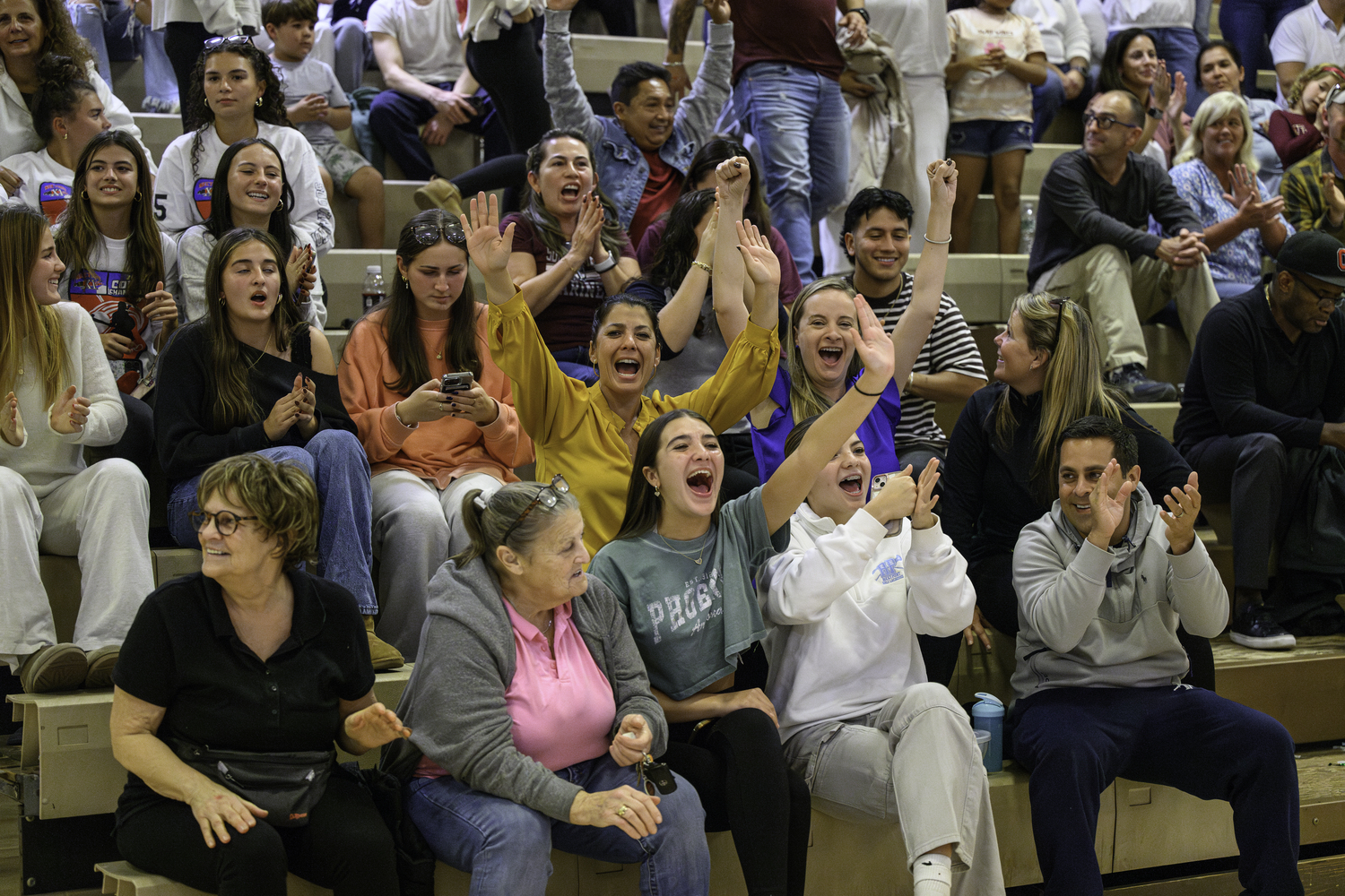 Southampton fans made the trip to Hauppauge High School on November 6 to cheer on the girls volleyball team in the Suffolk County Class C Championship.   MARIANNE BARNETT