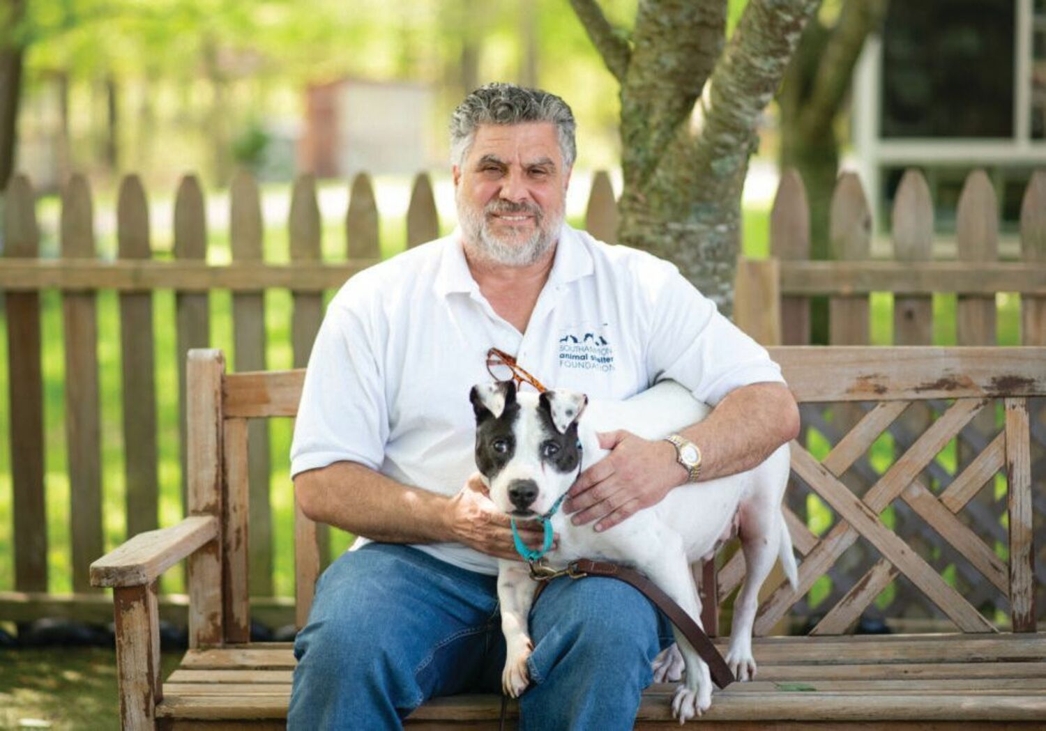 The Southampton Animal Shelter Foundation does about 600 adoptions per year, including dogs, cats and any other companion animals … birds, roosters, hamsters, reptiles — everything and anything they take in.