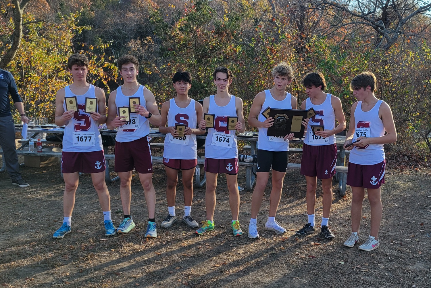 The Southampton boys cross country team won the Suffolk County Class C Championship at Sunken Meadow State Park in Kings Park on November 6.   DREW BUDD