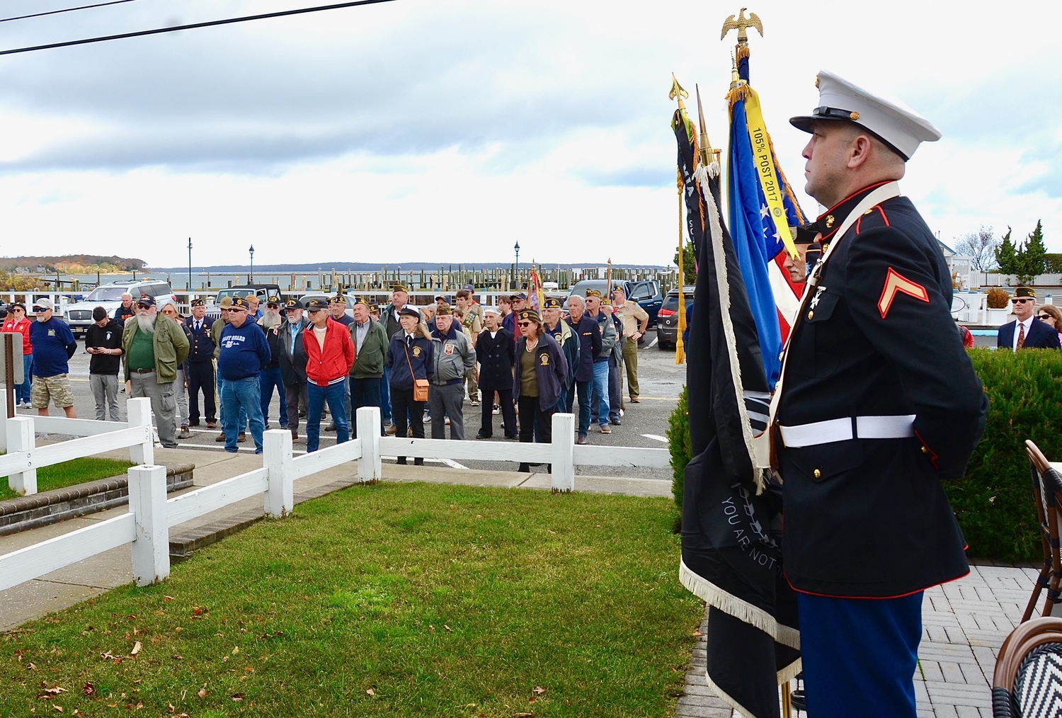 A brief ceremony was held at the American Legion as Sag Harbor marked Veterans Day. KYRIL BROMLEY PHOTOS