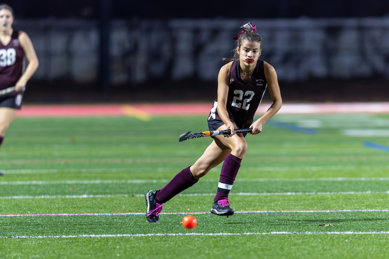 Southampton senior midfielder and forward Emma Suhr stays with the ball. RON ESPOSITO