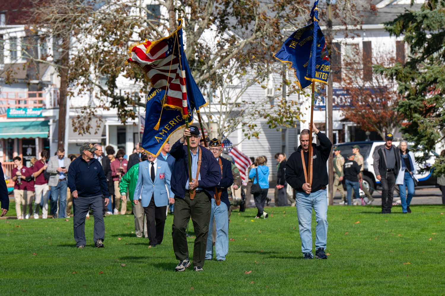 The Veterans Day ceremony in Southampton Village on Monday.  RON ESPOSITO